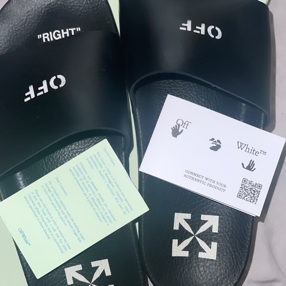 Off white slippers